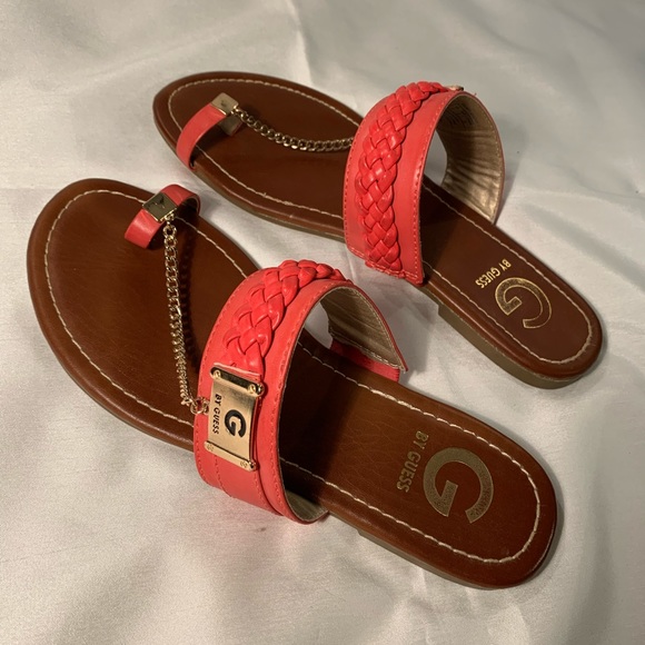 Guess Sandles Women’s Size 7 Salmon - Picture 7 of 15